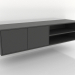 3d model TV stand 1 1500x400 mm (RAL 9005) - preview