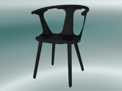 Stuhl dazwischen (SK1, H 77 cm, 58 x 54 cm, schwarz lackierte Eiche)