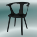 3D Modell Stuhl dazwischen (SK1, H 77 cm, 58 x 54 cm, schwarz lackierte Eiche) - Vorschau