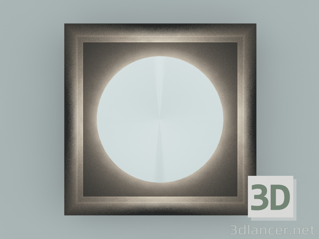3D Modell Spiegel mit Beleuchtung VIP-Spiegel (50x50 cm) - Vorschau