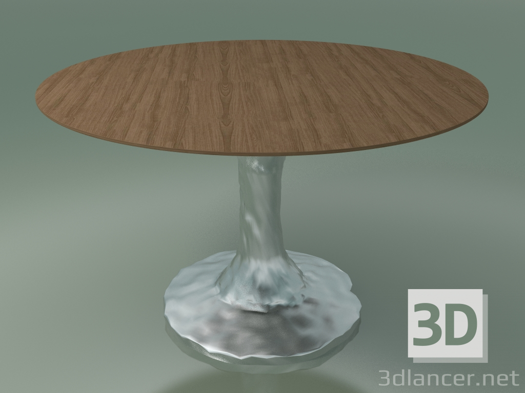 modello 3D Tavolo da pranzo rotondo (132, laccato naturale) - anteprima