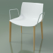 3d model Chair 2084 (4 wooden legs, with armrests, polypropylene PO00401, natural oak) - preview