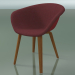 3d model Chair 4213 (4 wooden legs, with front trim, teak effect, PP0003) - preview