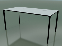 Mesa de despacho rectangular 0818 (H 74 - 79x160 cm, laminada Fenix F01, V39)
