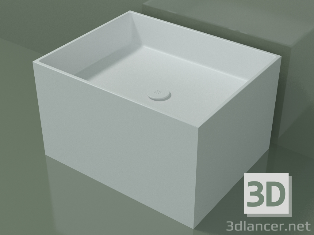 3D modeli Tezgah üstü lavabo (01UN32301, Glacier White C01, L 60, P 48, H 36 cm) - önizleme