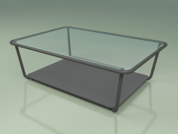 Mesa de centro 002 (vidro canelado, fumaça de metal, cinza HPL)