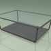 modello 3D Tavolino 002 (vetro millerighe, metallo fumé, HPL grigio) - anteprima