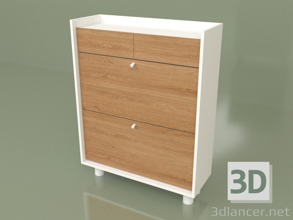 3d model Shoe cabinet with drawers (30291) - preview