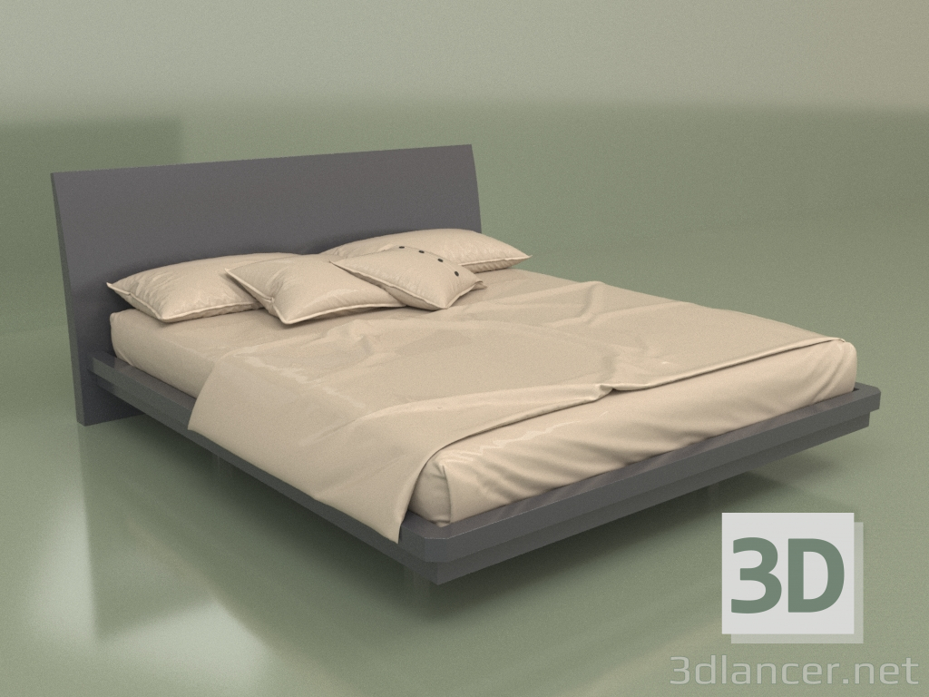 3d model Double bed Mn 2018 (Anthracite) - preview