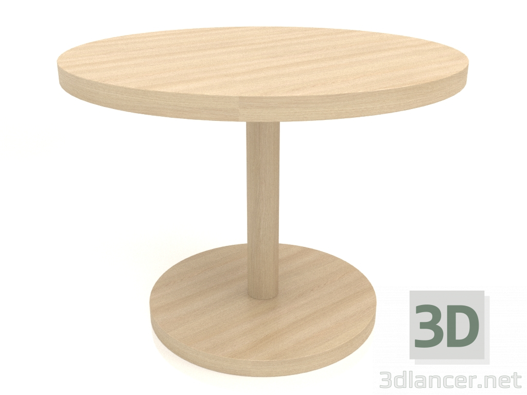 3D Modell Esstisch DT 012 (D=1000x750, Holz weiß) - Vorschau