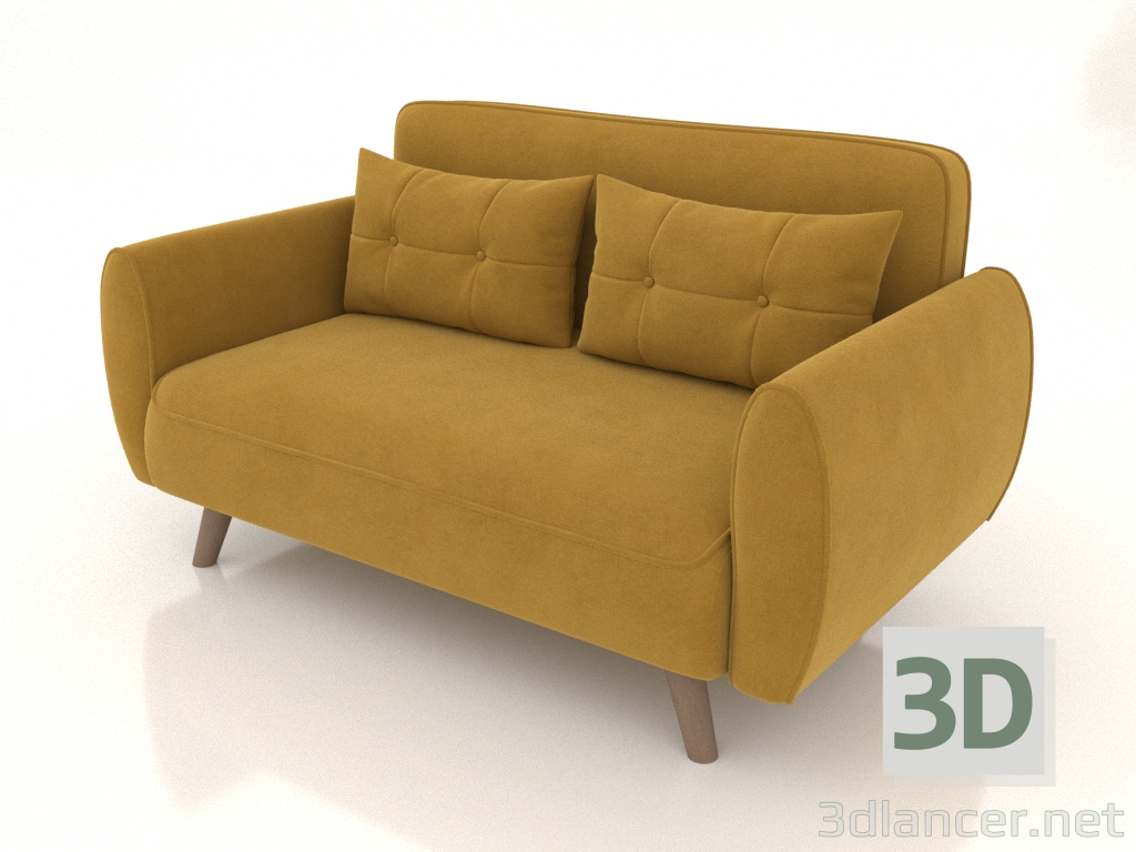 modello 3D Divano letto Charm (giallo) - anteprima