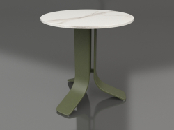 Кофейный стол Ø50 (Olive green, DEKTON Aura)
