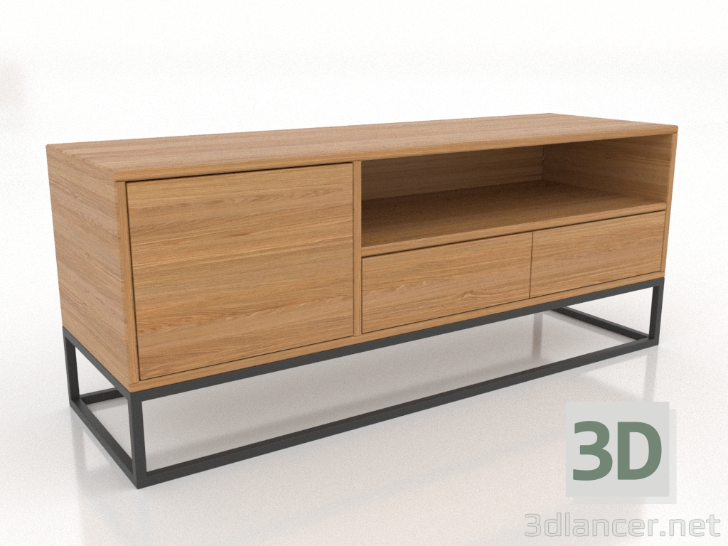 3d model TV stand 1200x380 mm (natural oak) - preview 3d model TV stand 1200x380 mm (natural oak) - preview