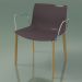 3D Modell Stuhl 2084 (4 Holzbeine, mit Armlehnen, Polypropylen PO00404, natürliche Eiche) - Vorschau
