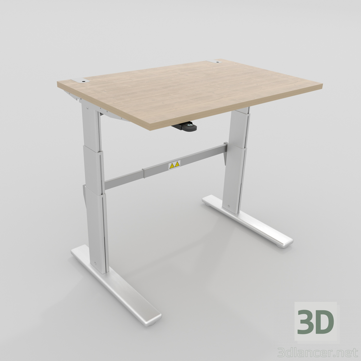 modello 3D Tavolo da ufficio con meccanismo di sollevamento - anteprima