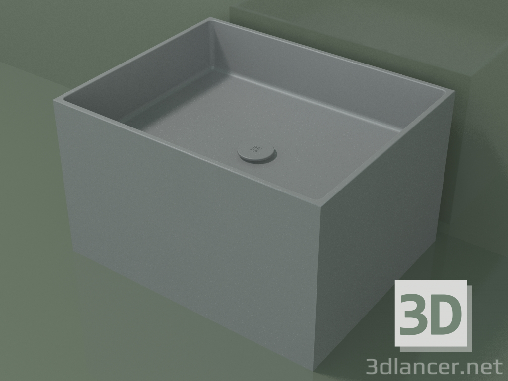 modèle 3D Vasque à poser (01UN32301, gris argenté C35, L 60, P 48, H 36 cm) - preview