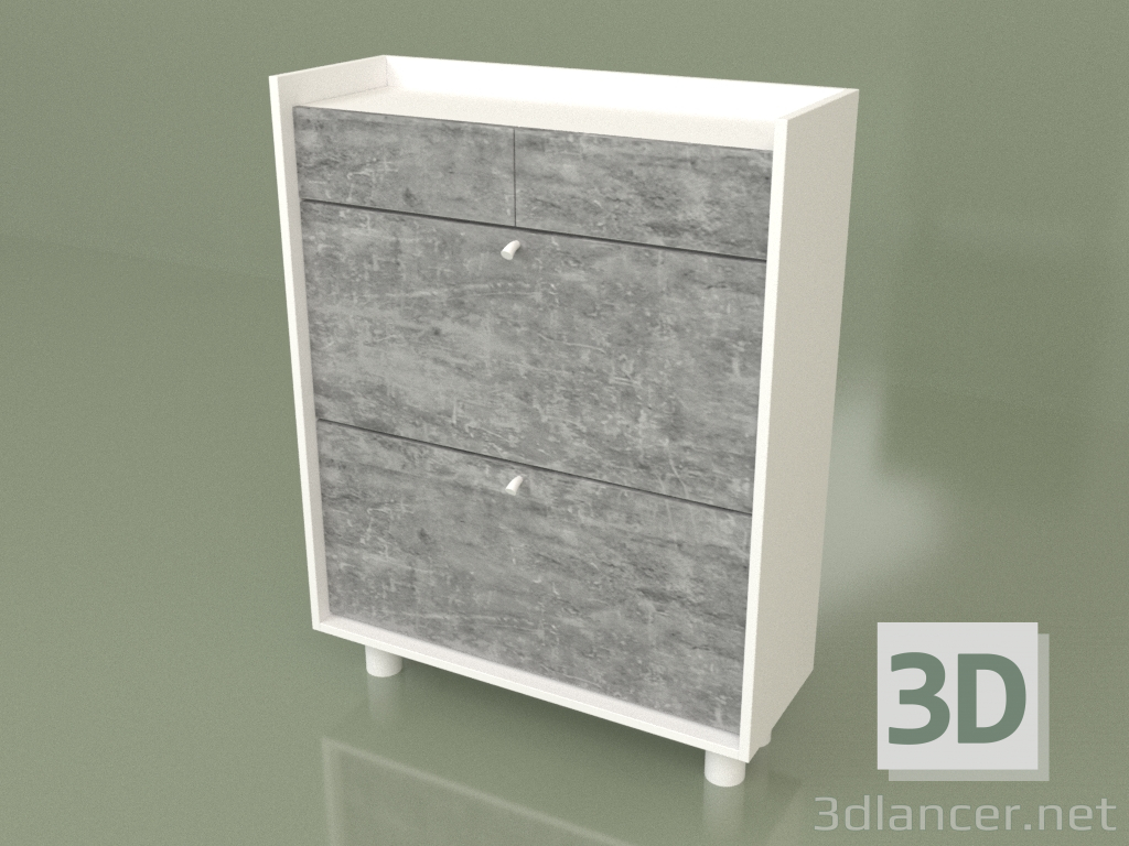3d model Shoe cabinet with drawers (30292) - preview