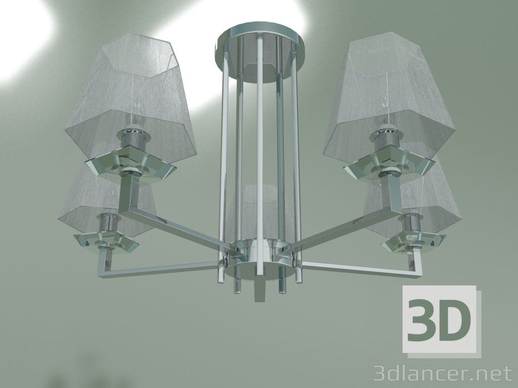 modello 3D Lampadario a soffitto Alegria 60114-5 (cromo) - anteprima