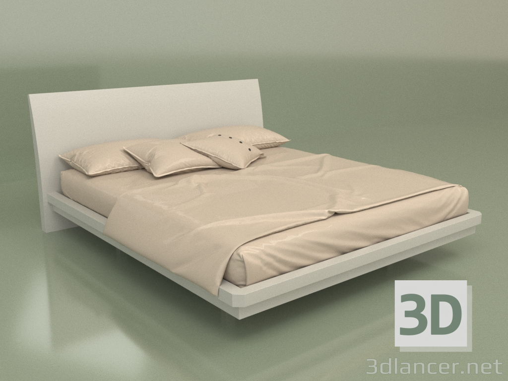 3d модель Кровать двуспальная Mn 2018 (Пепельный) – превью