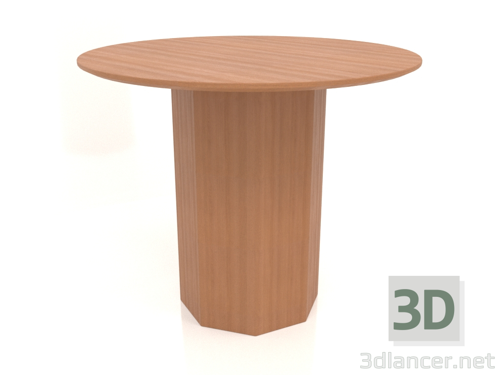 3d model Dining table DT 11 (D=900х750, wood red) - preview