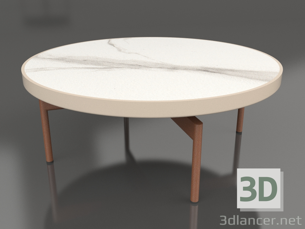 3d модель Стол журнальный круглый Ø90x36 (Sand, DEKTON Aura) – превью