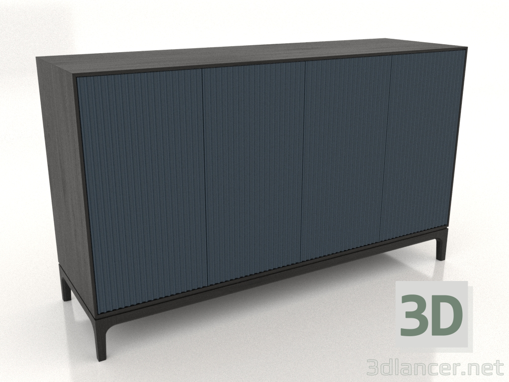 3D Modell TV-Ständer FARGO mit gefrästen Fronten 1600x500x950 mm (Dunkelkobalt, Schwarzeiche, Option 1) - Vorschau 3D Modell TV-Ständer FARGO mit gefrästen Fronten 1600x500x950 mm (Dunkelkobalt, Schwarzeiche, Option 1) - Vorschau