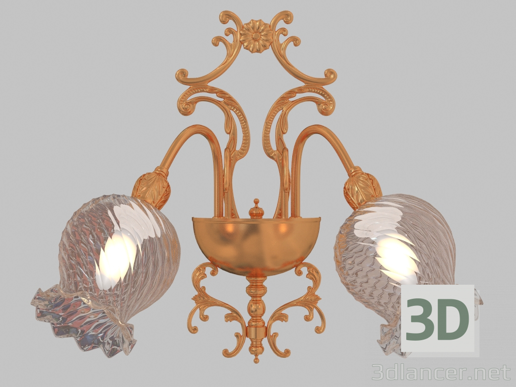 3D modeli Duvar lambası Napoli (1383-2W) - önizleme