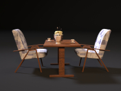 Mesa e cadeira da URSS