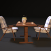 3d USSR table and chair model buy - render