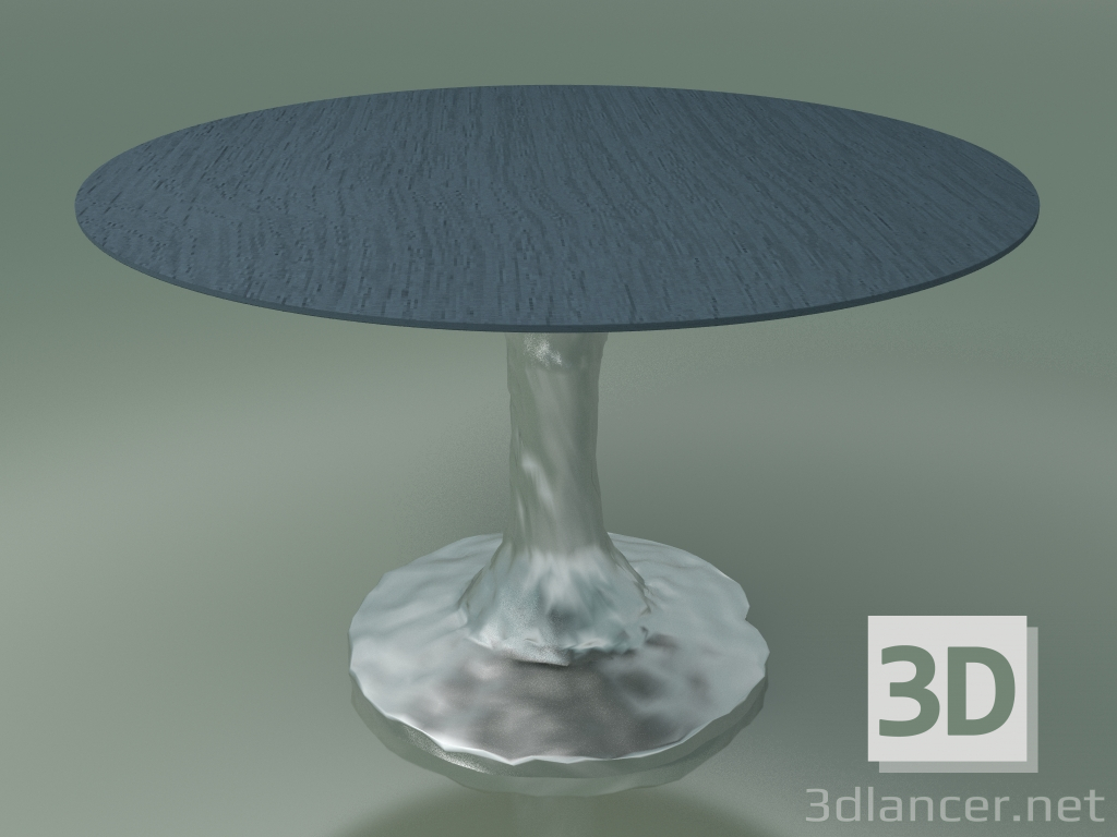 modello 3D Tavolo da pranzo rotondo (132, Laccato Air Force Blue) - anteprima