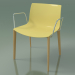 3d model Chair 2084 (4 wooden legs, with armrests, polypropylene PO00415, natural oak) - preview