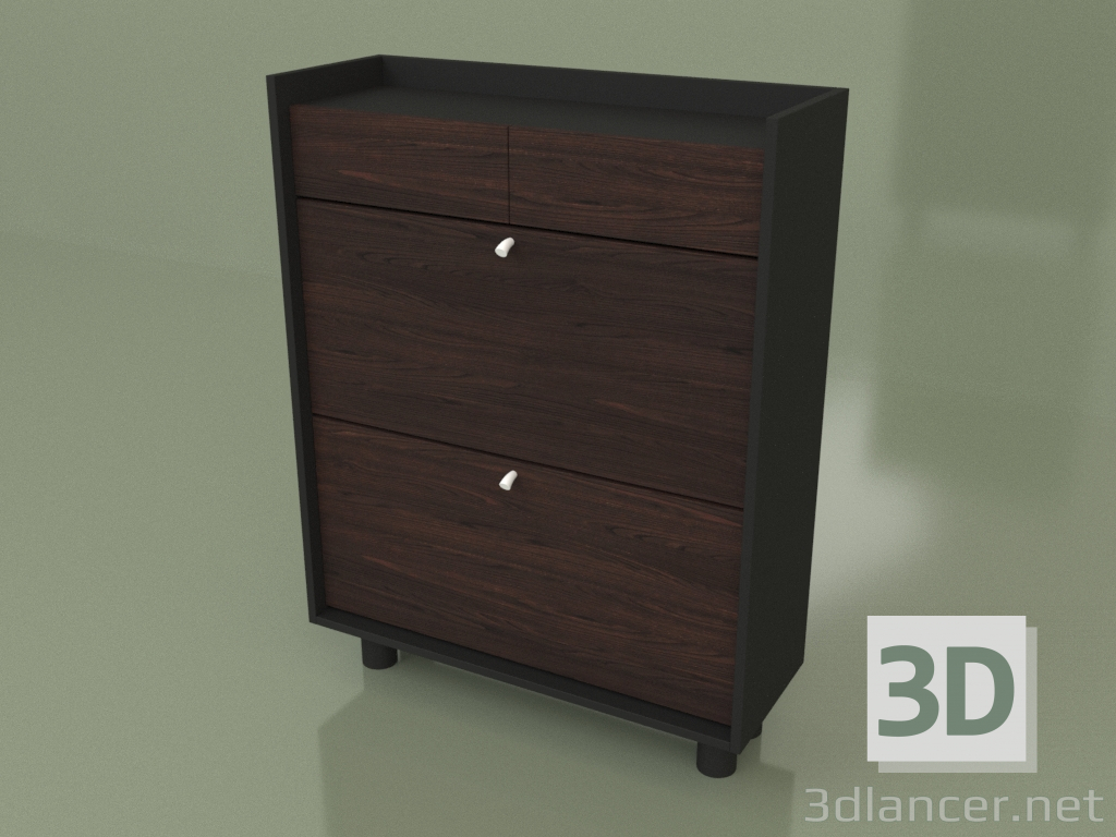 3d model Shoe cabinet with drawers (30293) - preview