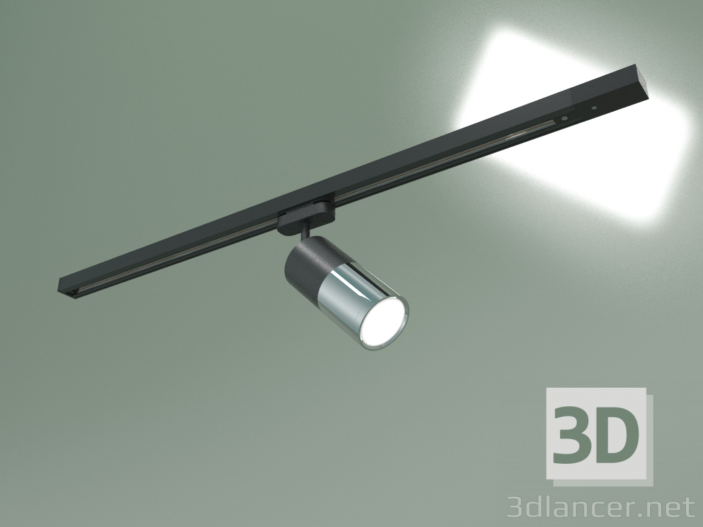 3d модель Трековый светодиодный светильник Avantag LTB27 (черный матовый-хром) – превью