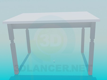 modelo 3D Mesa de la cocina - escuchar modelo 3D Mesa de la cocina - escuchar