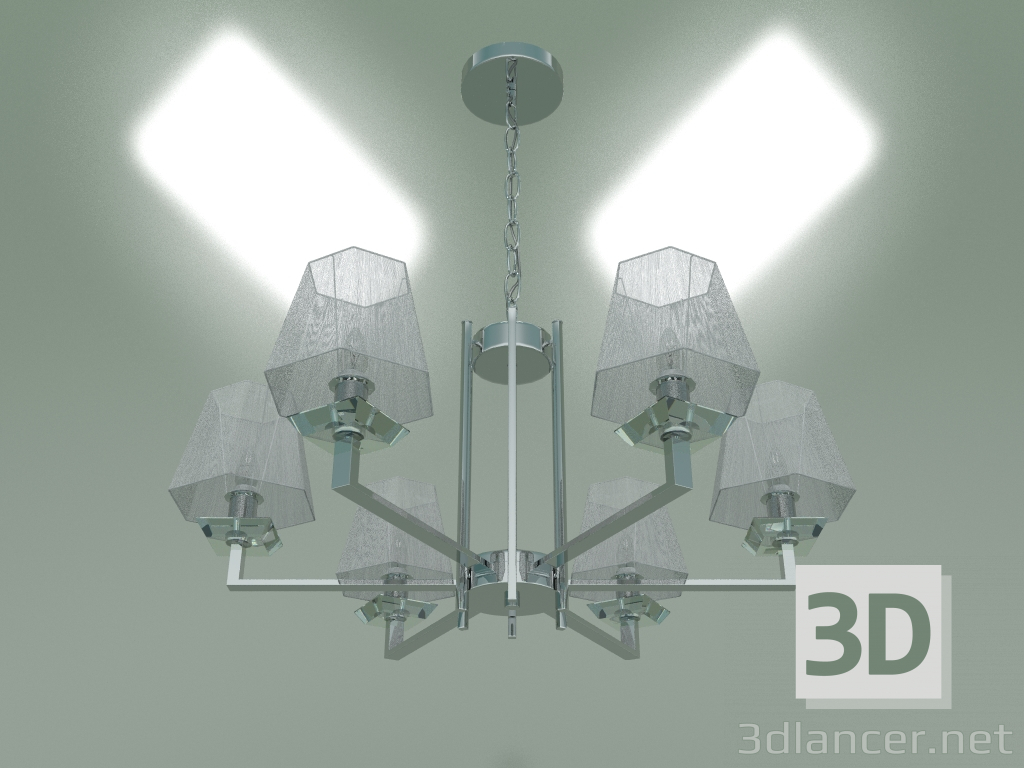 modello 3D Lampadario sospeso Alegria 60114-6 (cromo) - anteprima