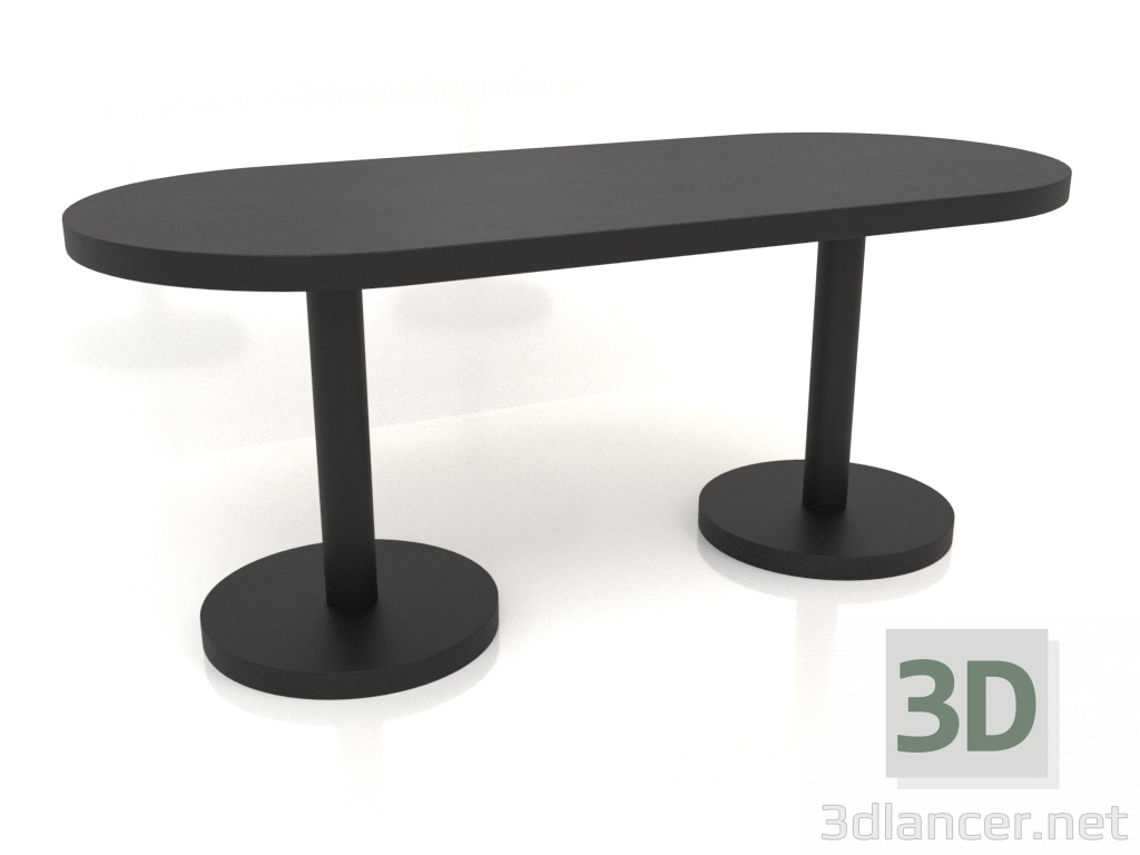 3d model Dining table (1800x800x750, wood black) - preview