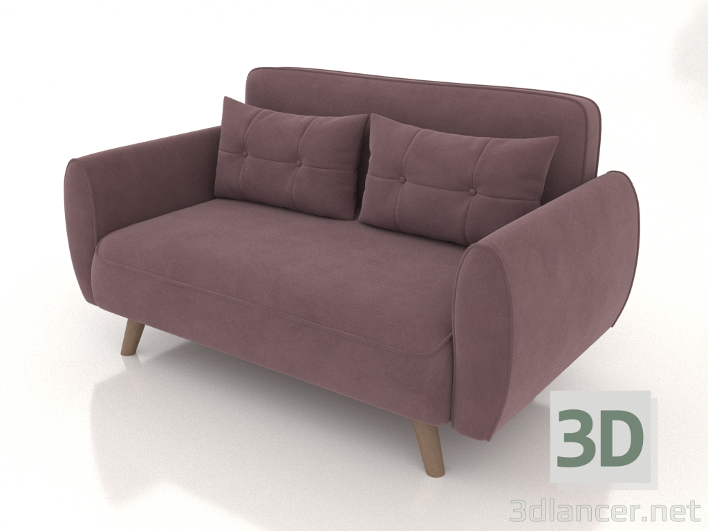 modèle 3D Canapé-lit Charm (rose cendré) - preview