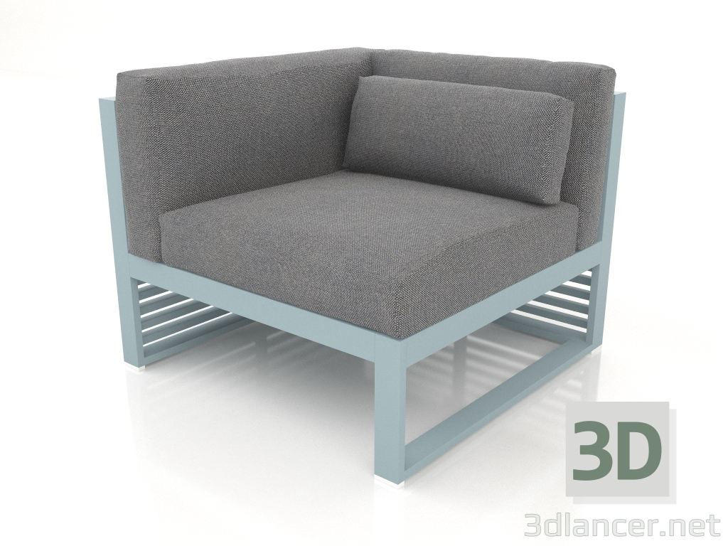 3d model Modular sofa, section 6 left (Blue gray) - preview