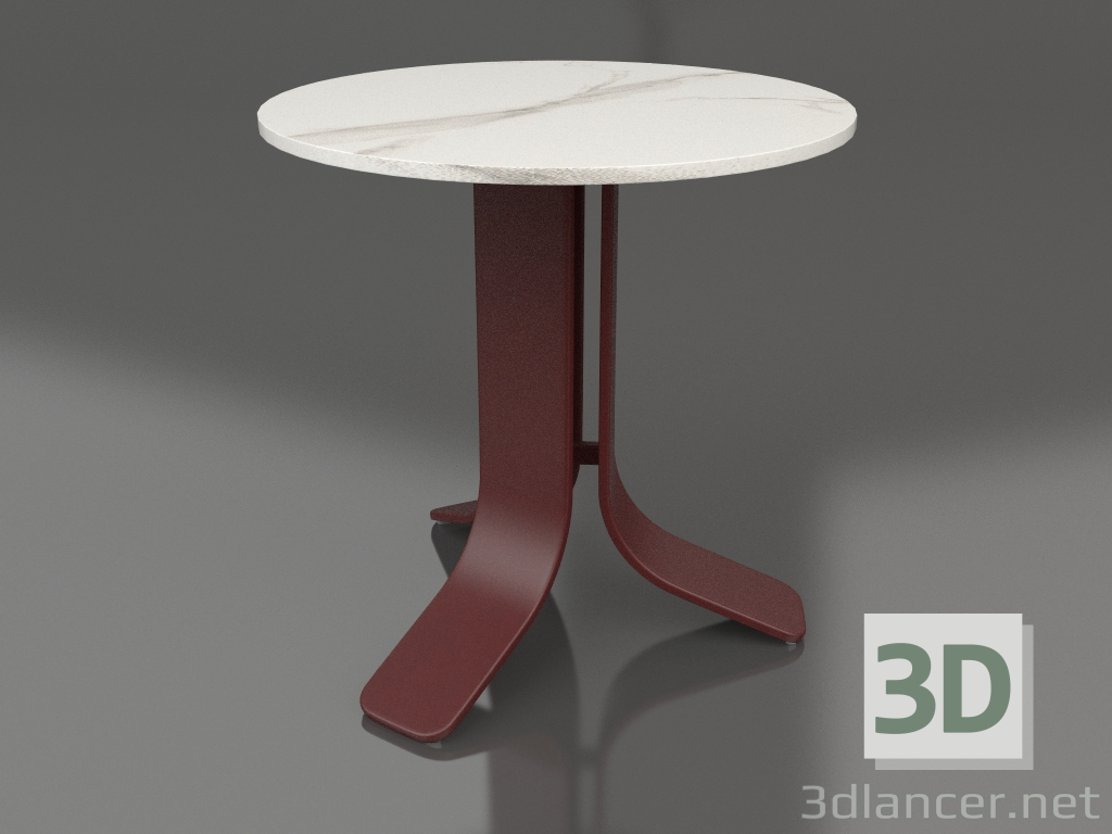 modello 3D Tavolino Ø50 (Rosso vino, DEKTON Aura) - anteprima