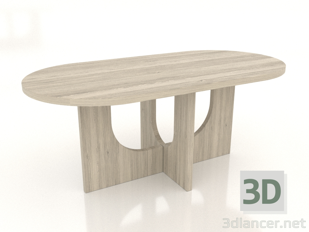 3d model Mesa de comedor OVAL 1800x900 mm (roble aclarado) - vista previa