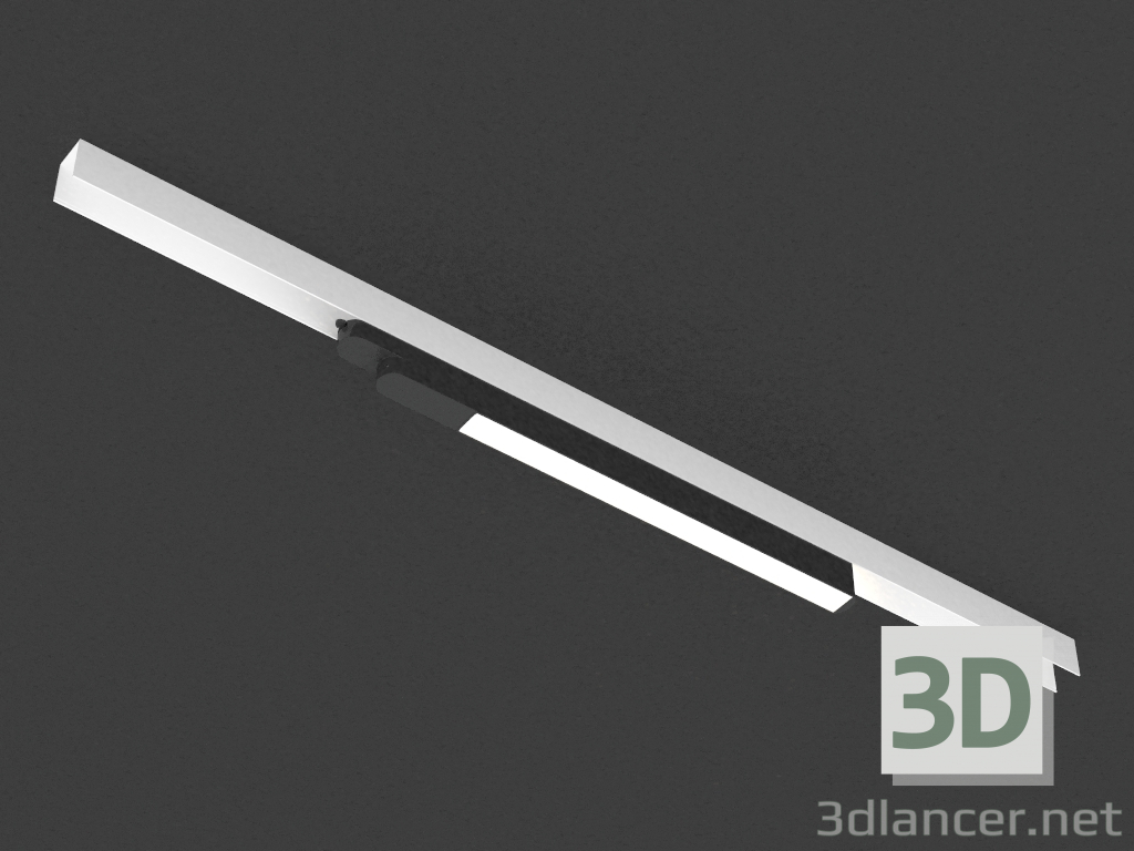 modello 3D Traccia lampada a LED (DL18931_20W nero 3000K) - anteprima