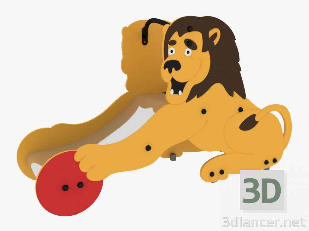 3 डी मॉडल बच्चों के खेल के मैदान की पहाड़ी शेर (5216) - पूर्वावलोकन