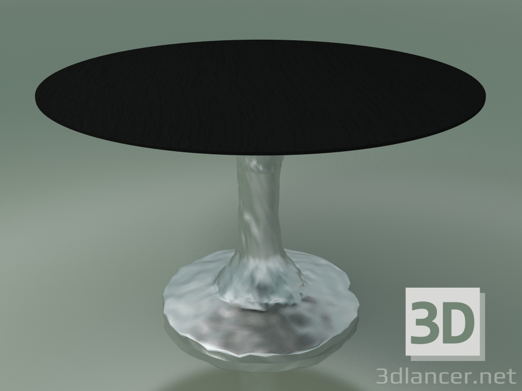 modello 3D Tavolo da pranzo rotondo (132, laccato nero) - anteprima