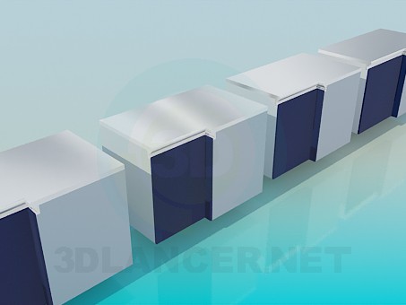 3D Modell Küchesatz Kabinette - Vorschau