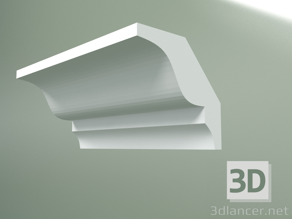 modello 3D Cornicione in gesso (zoccolo a soffitto) KT184 - anteprima