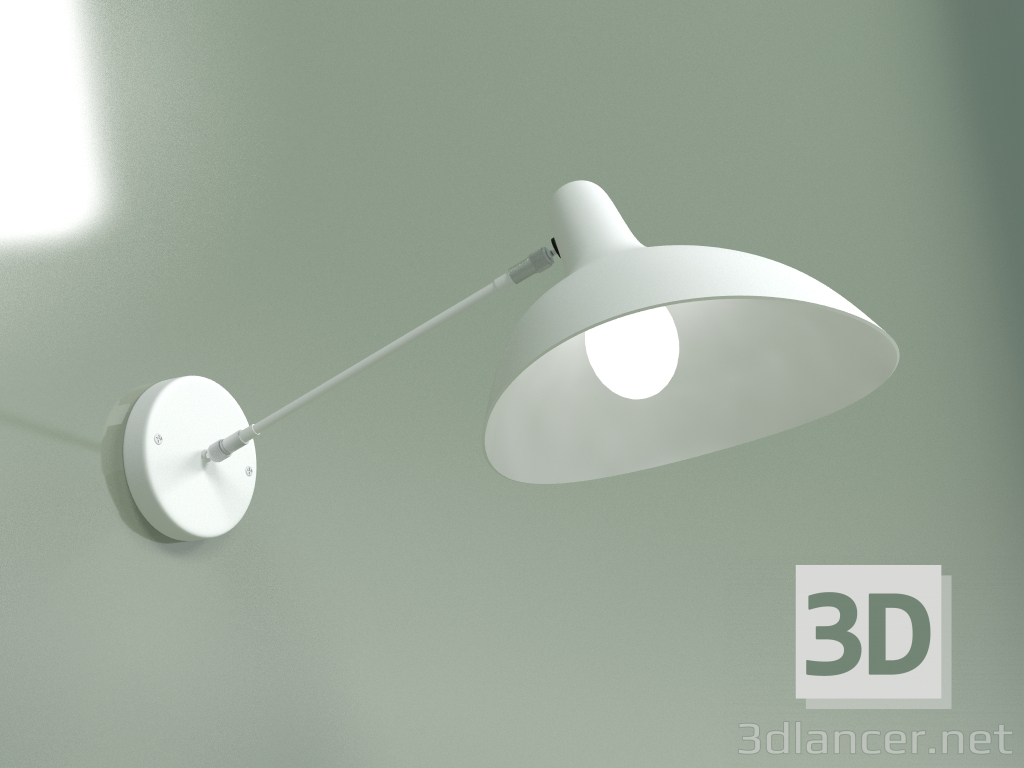 3d модель Настінний світильник Mantis (білий) – превью