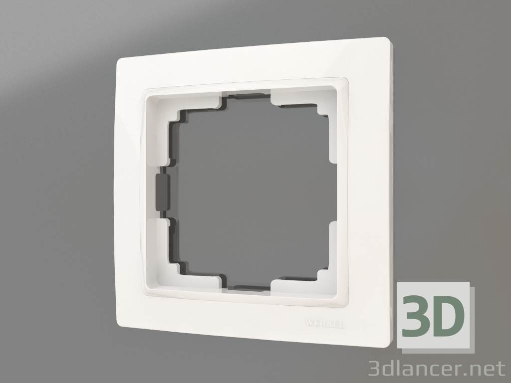 3D Modell Rahmen für 1 Pfosten Snabb Basic (weiß) - Vorschau