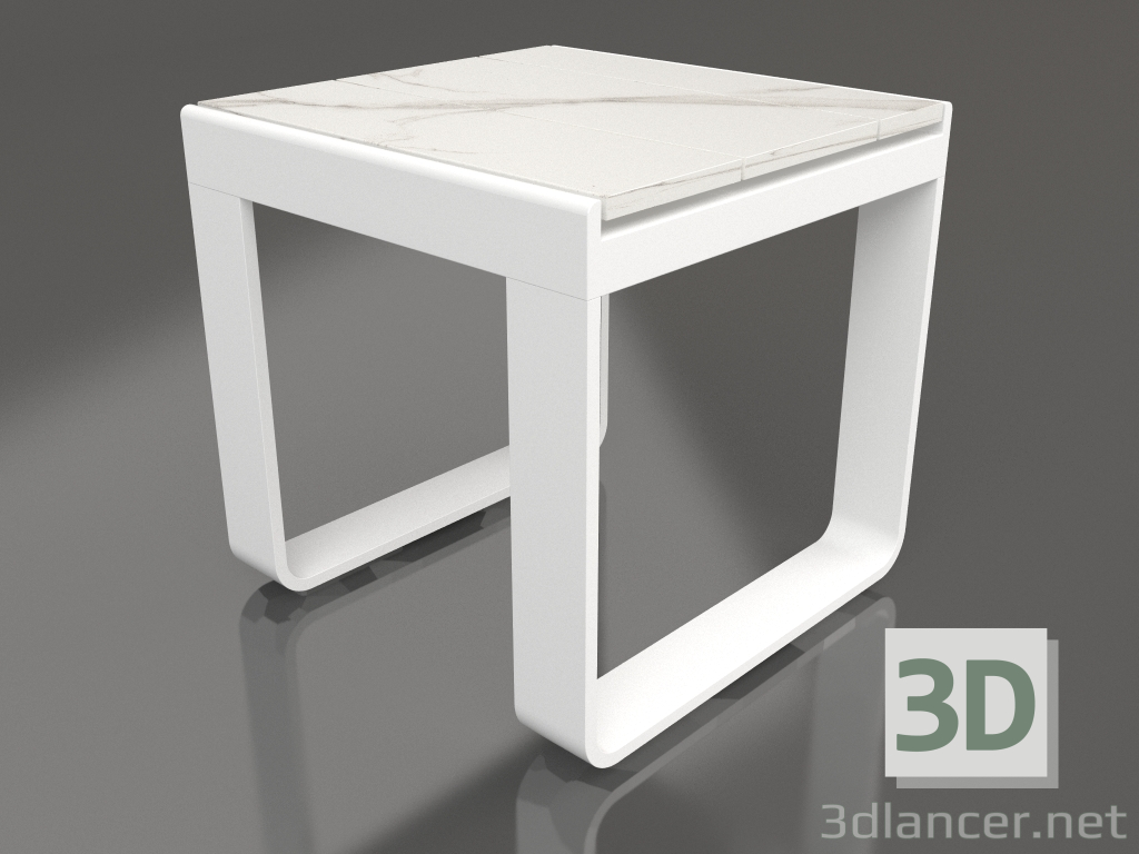 modello 3D Tavolino 42 (DEKTON Aura, Bianco) - anteprima