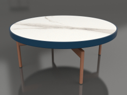 Round coffee table Ø90x36 (Grey blue, DEKTON Aura)