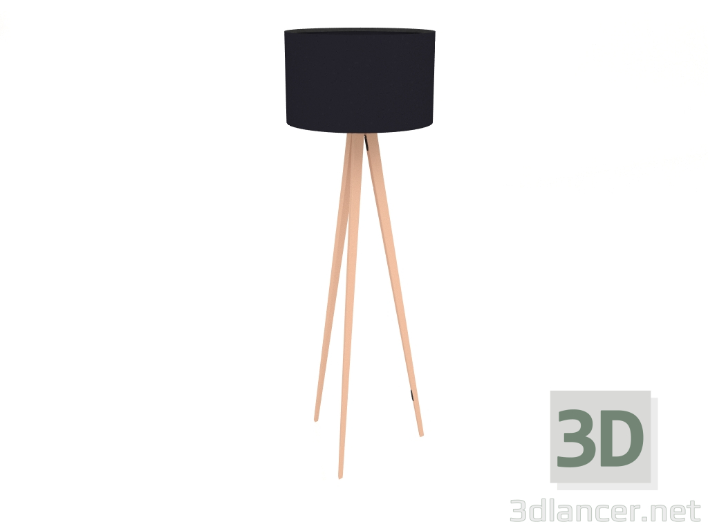 3d модель Торшер Tripod (Copper-Black) – превью